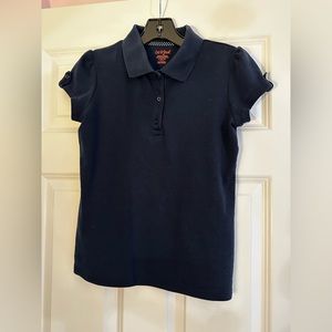 Girls Cat and Jack navy blue collared shirt